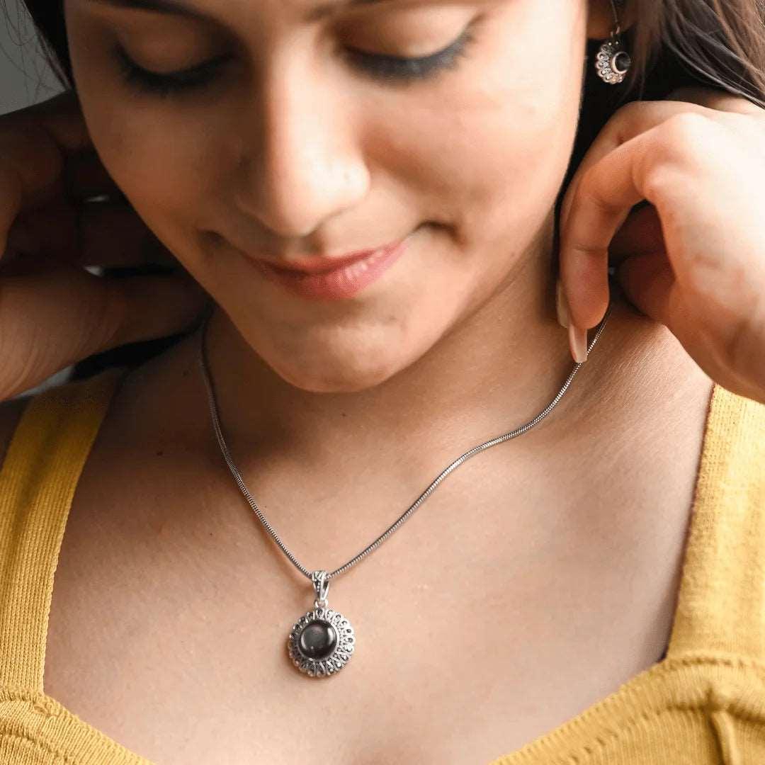 Oxidised Classic Silver Chain Set