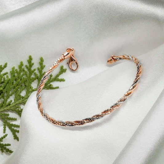 Rose Gold Shimmering Silver Bracelet