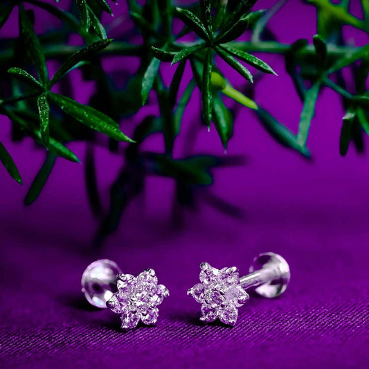 Star Shaped Women Zircon Earrings