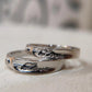 Silver Love Couple Band Rings