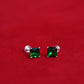 Green Silver Studs