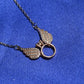 Rose Gold Angel Wings with Silver Chain Pendant