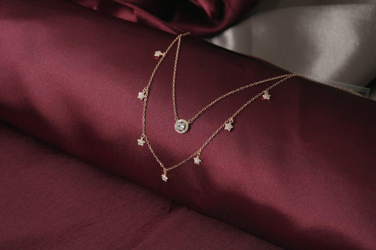Elight 925 Sterling Rose Gold Silver Necklace