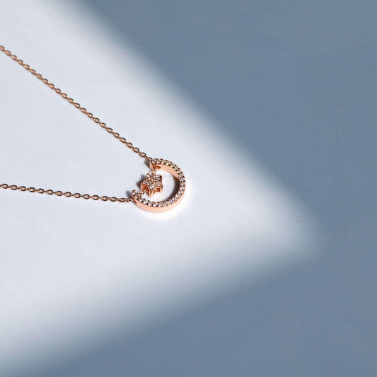 MoonStar Rose Gold Necklace
