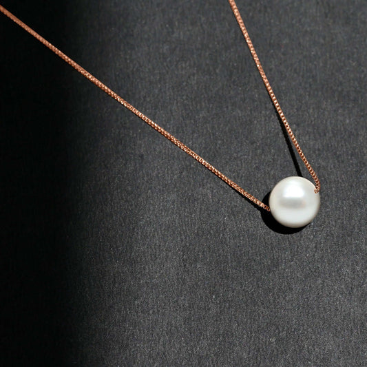Rose Gold White Pearl Pendant