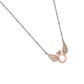 Rose Gold Angel Wings with Silver Chain Pendant