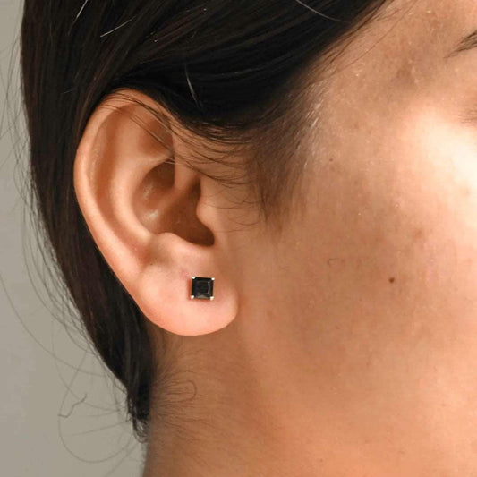 Silver Black Studs