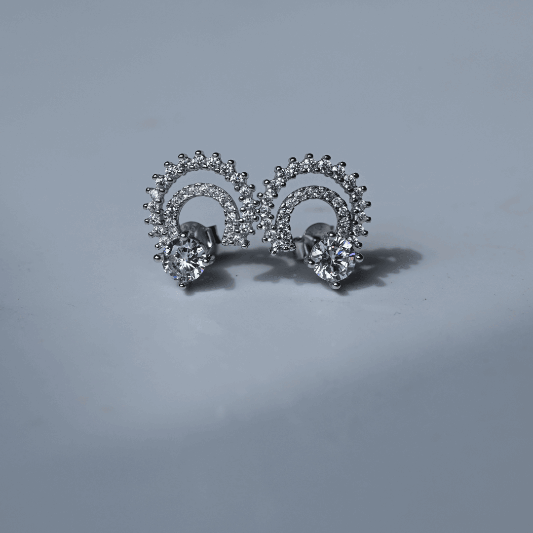 Fancy cz tops earrings
