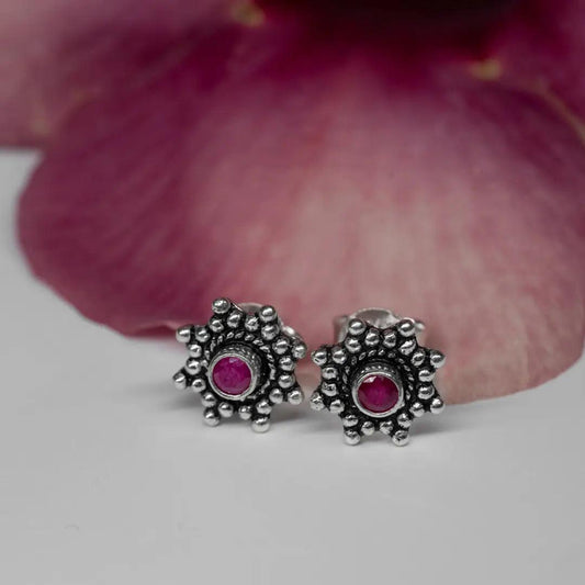 Rajasthan Rose Duster Oxidised Earrings