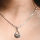 Silver Charm Necklace with Earrings