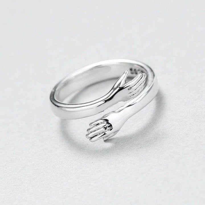 Sterling Silver Hug Ring - Adjustable Size