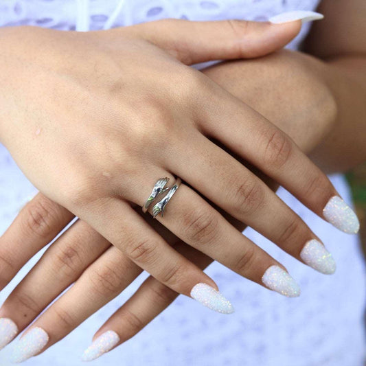 Sterling Silver Hug Ring - Adjustable Size