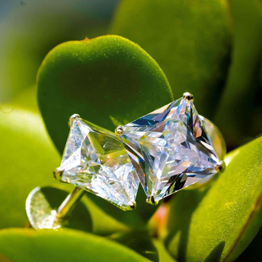 Square Solitaire Silver Tops