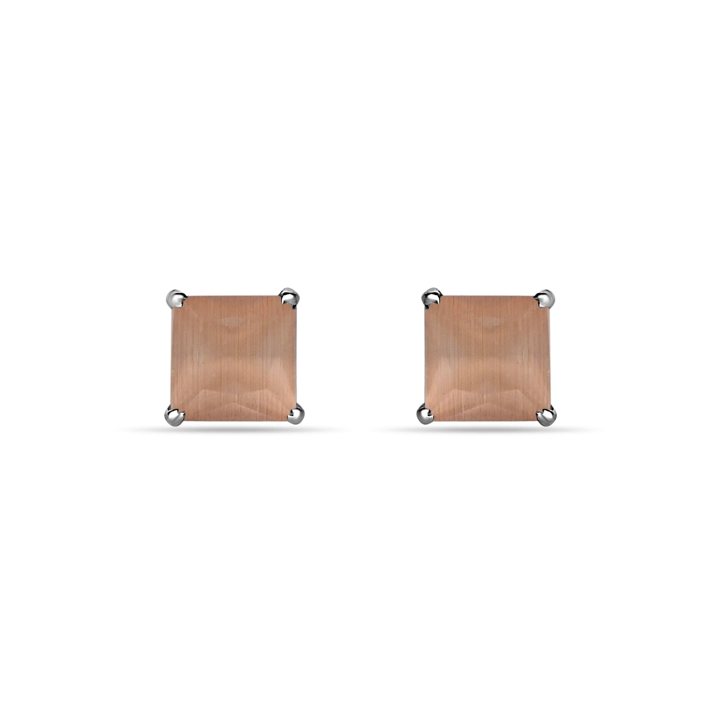 "Sterling silver earrings with a classic finish and support"