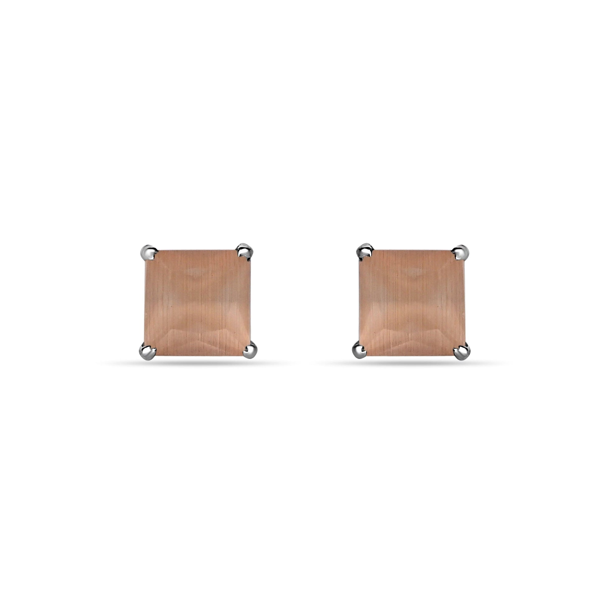"Sterling silver earrings with a classic finish and support"