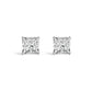 "Sleek silver studs with a modern minimalist aesthetic"